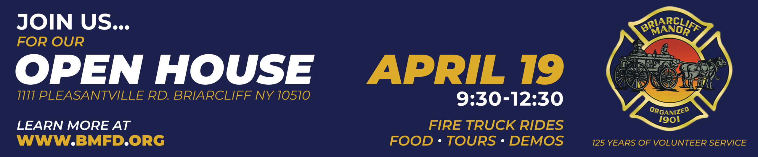 Briarcliff Manor Fire Department to Participate in Statewide “Recruitny” Open House Program on April 19th