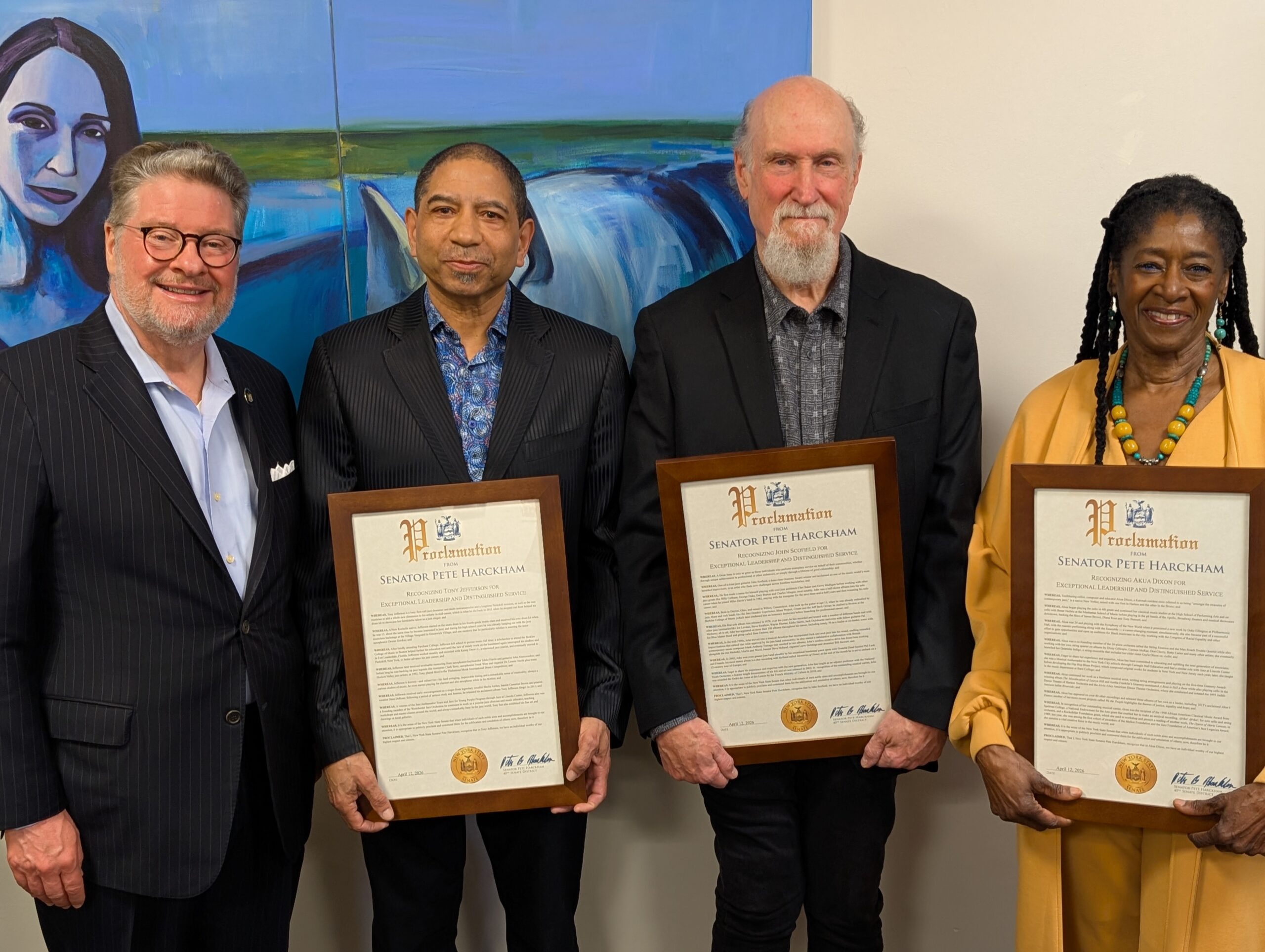 Harckham Honors Three SD40 Residents at Jazz Appreciation Month Commemoration