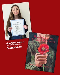 Maria Regina HS Student Wins Best Overall Poppy Poster in National American Legion Contest Poppy Poster